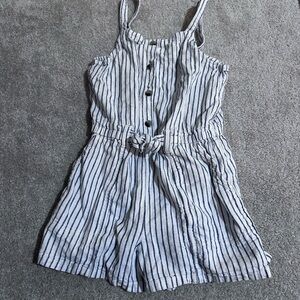 Old Navy Navy and White Striped Kids Romper